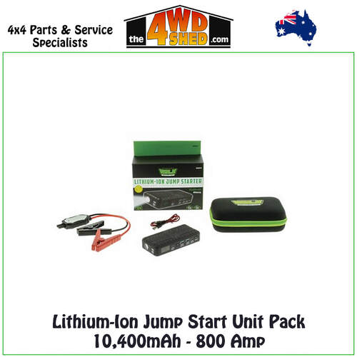 Lithium-Ion Jump Start Unit Pack 10,400mAh - 800 Amp