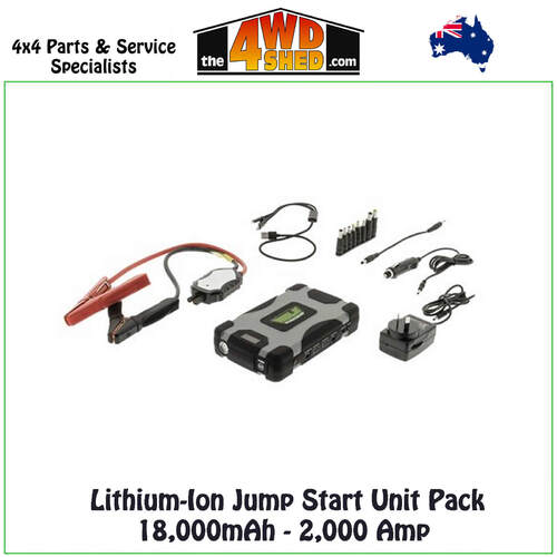 Lithium-Ion Jump Start Unit Pack 18,000mAh - 2,000 Amp