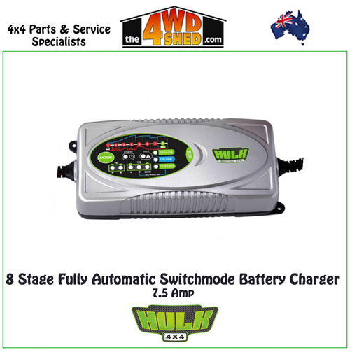 8 Stage Fully Automatic Switchmode Battery Charger 7.5 Amp 12-24V