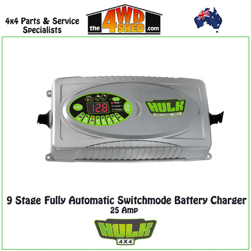 9 Stage Fully Automatic Switchmode Battery Charger 25 Amp 12-24V