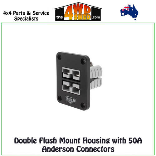 Double Flush Mount Housing with 50A Grey Anderson Style Plugs