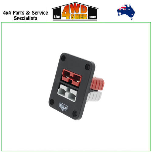Double Flush Mount Housing with Red Solar & Grey Anderson Style 50A Plug
