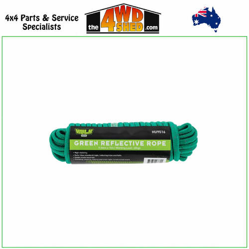 Reflective Green Rope 9.5MM X 15M