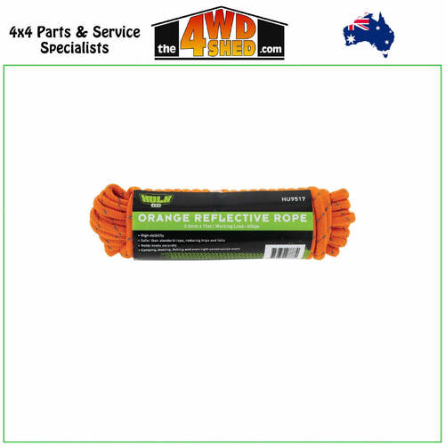 Reflective Orange Rope 9.5MM X 15M