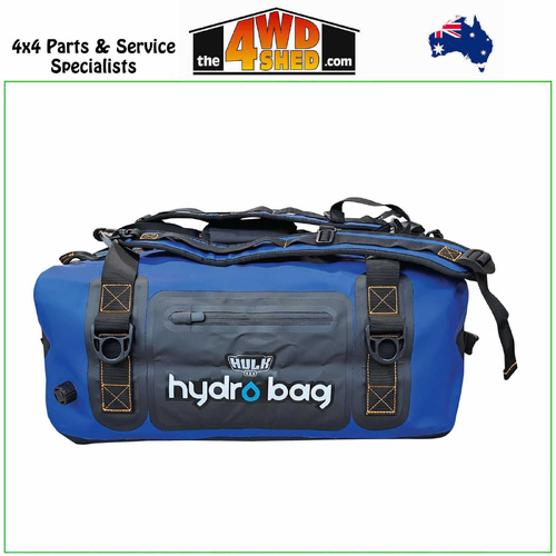 Hydro Bag 60L Waterproof Duffel Adventure Bag with Shoulder Straps - Blue