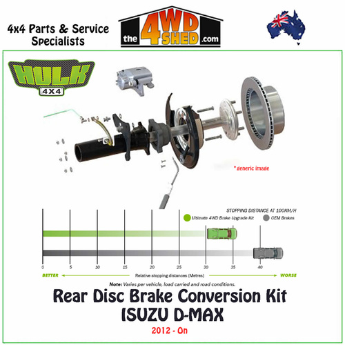 Rear Disc Brake Conversion Kit Isuzu DMAX 2012-2020
