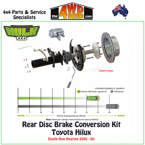 Rear Disc Brake Conversion Kit Toyota Hilux
