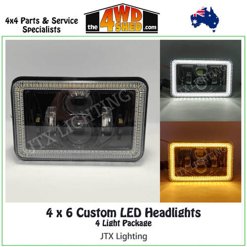 Custom LED Headlights 4 x 6 inch 4pk
