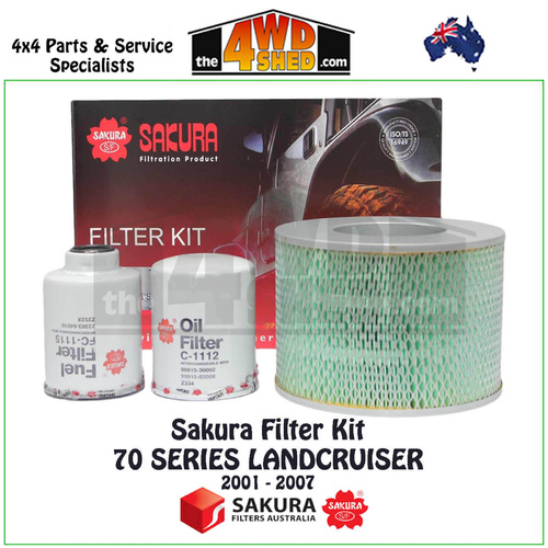 Sakura Filter Kit 78 79 Series toyota Landcruiser HDJ 4.2l 2001-2007