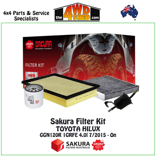 Sakura Filter Kit Toyota Hilux GGN 4.0l 7/2015-On