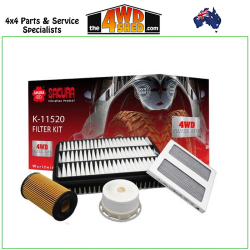 Sakura Filter Kit 76 78 79 Series Toyota Landcruiser VDJ 4.5l 2007-12/2019
