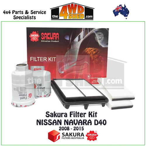 Sakura Filter Kit Nissan Navara D40 2.5l 2008-2015