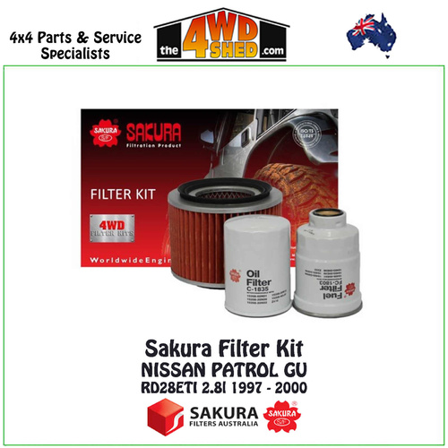 Sakura Filter Kit Nissan Patrol GU Y61 RD28ETI 2.8l 1997-2000