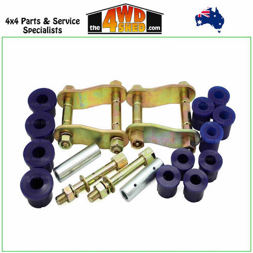 Greasable Shackle and Bush Kit Ford Ranger PX PY Next Gen Mazda BT50 UP UR Volkswagen Amarok T1A T1B