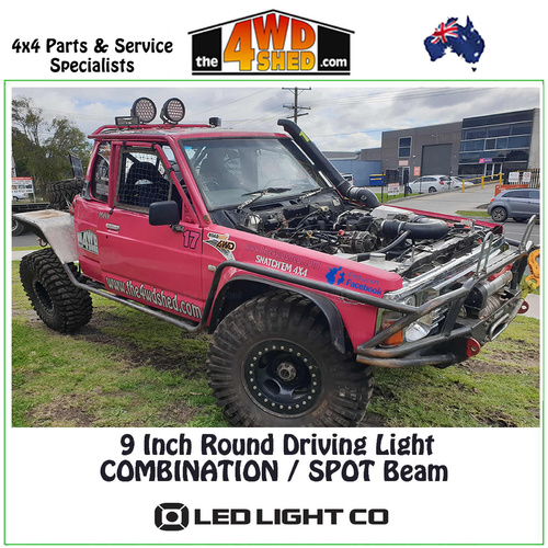 9" Round Drivings Light High Intensity LED Combo Spot Beam - Pair