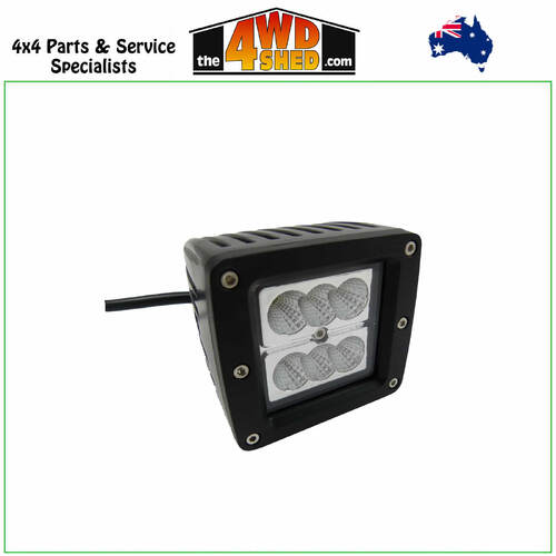 24 Watt Flood Beam Square Housing Miniature LED Work Light