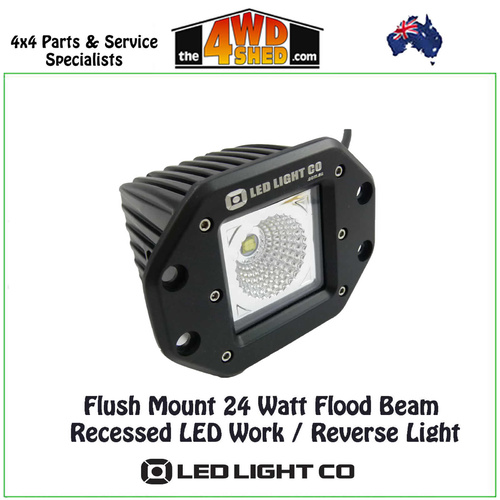 Flush Mount 24 Watt Flood Beam Recessed LED Work Reverse Light