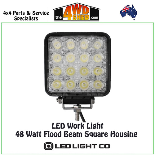 Work LED Light 48 Watt Flood Beam Square Housing