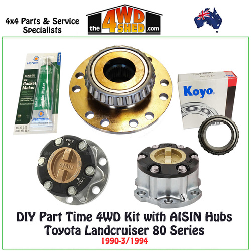 DIY Part Time Kit Toyota Landcruiser 80 Series with AISIN Hubs