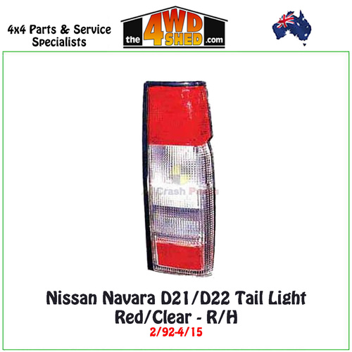 Nissan Navara D21 D22 Tail Light Red/Clear 2/92-4/15 - Right