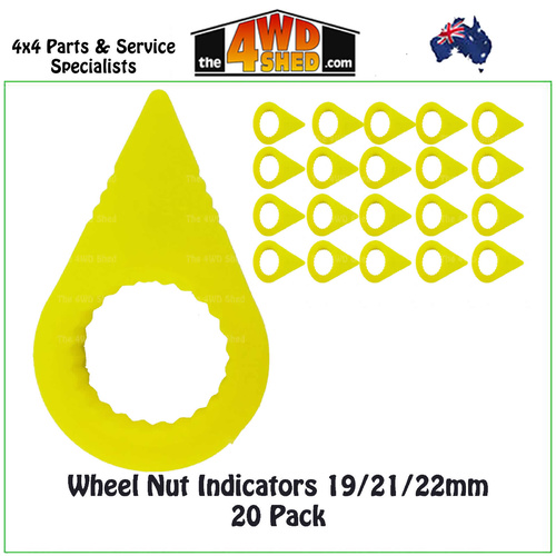 Wheel Nut Indicators 19/21/22mm - 20 Pieces