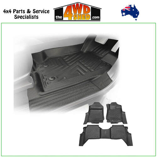 5D TPE Molded Floor Mats Mazda BT50 Dual Cab 2011-2020