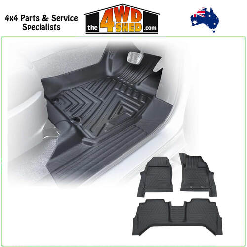 5D TPE Molded Floor Mats Isuzu DMAX Dual Cab 2020-On