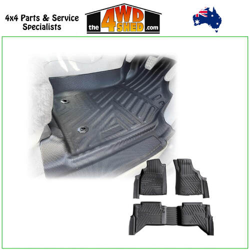 5D TPE Molded Floor Mats Toyota Hilux Dual Cab 2005-2015 (Manual Trans)