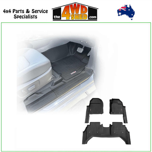 Premium Injection Molded TPE Floor Mats Mazda BT50 TF Dual Cab 2020-On