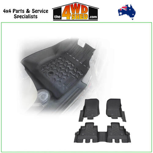 5D TPE Molded Floor Mats Jeep Wrangler JK Series 2012-2018