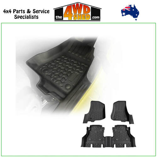 5D TPE Molded Floor Mats Jeep Wrangler JL Series 5 Door 2018-On 