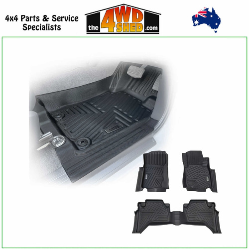 5D TPE Molded Floor Mats Mitsubishi Triton ML MN Dual Cab 2006-2015
