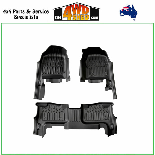 7D TPE Molded Floor Mats Holden Colorado RC Dual Cab 2008-2012