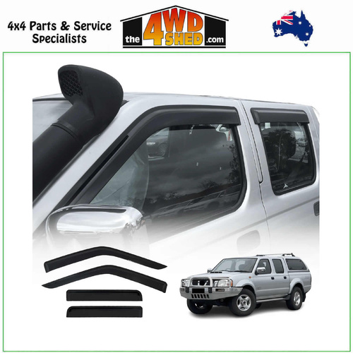 Injection Molded Weather Shields Nissan Navara D22 Dual Cab 1997-2015