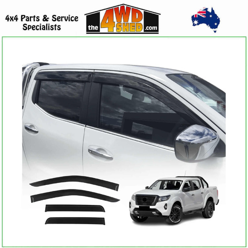 Injection Molded Weather Shields Nissan Navara NP300 D23 Dual Cab 2015-On