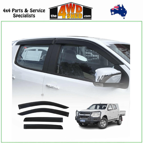 Injection Molded Weather Shields Holden Colorado RG Dual Cab 2012-2020