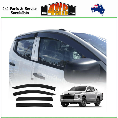 Injection Molded Weather Shields Mitsubishi Triton MQ MR Dual Cab 2015-2024