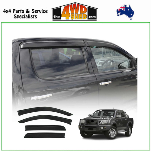 Injection Molded Weather Shields Toyota Hilux Dual Cab 2005-2015