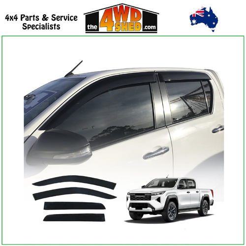 Injection Molded Weather Shields Toyota Hilux N90 Dual Cab 2025-On