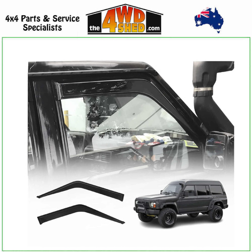 Weather Shields Nissan Patrol GQ Y60 Ute with Electric Mirrors