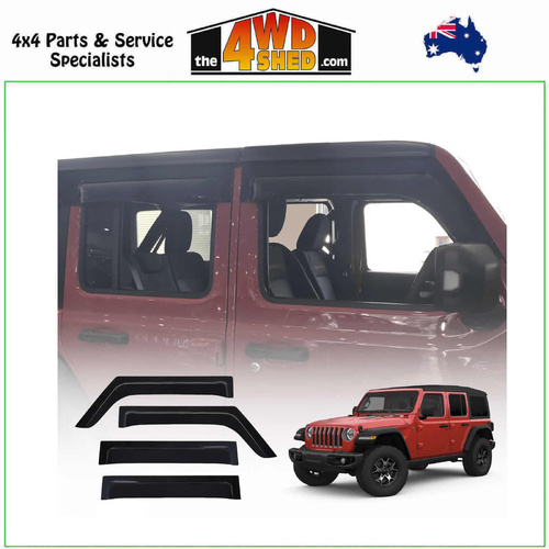 Widened Weather Shields Jeep Wrangler JL 4 Door 2018-On (4 Piece)