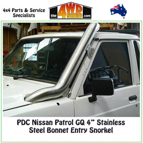 PDC Nissan Patrol GQ 4" Stainless Steel Bonnet Entry Snorkel
