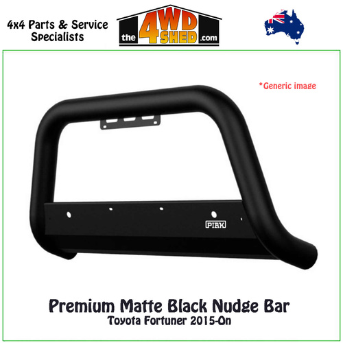 Premium Matte Black Nudge Bar Toyota Fortuner 2015-On
