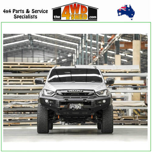 Elite Non Loop Winch Bull Bar Isuzu DMAX 2020-2024 - Orange Tow Points & Black Bash Plates