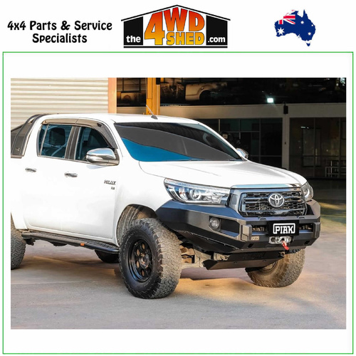 Elite Non Loop Winch Bull Bar Toyota Hilux 6/2018 to 4/2020 - Black Bash Plate