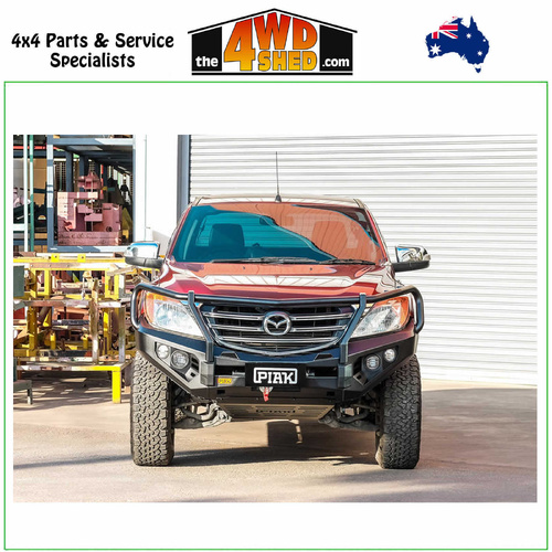 Elite Loop Winch Bull Bar Mazda BT50 2011-2020 - Orange Tow Points & Black Bash Plates