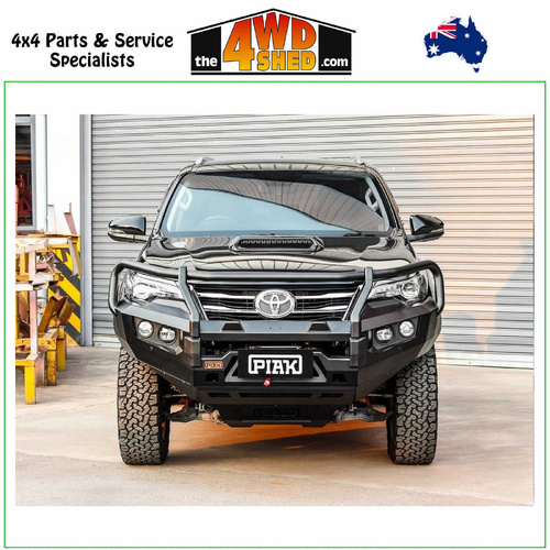 Elite Loop Winch Bull Bar Toyota Fortuner 2015-On - Orange Tow Points & Black Bash Plates
