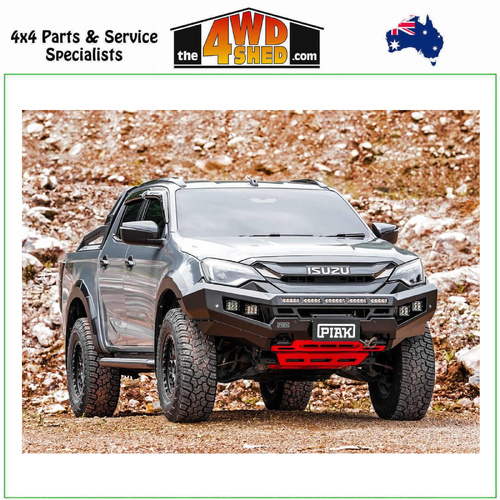 Genesis Non Loop Winch Bull Bar Isuzu DMAX 11/2023-On - Black Tow Points & Orange Bash Plates