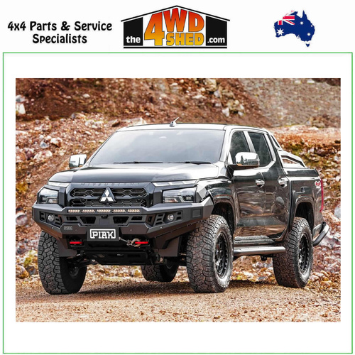 Genesis Non Loop Winch Bull Bar Mitsubishi Triton MV 12/2023-On - Orange Tow Points & Black Bash Plates