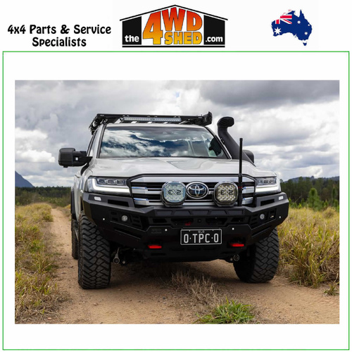 Genesis Non Loop Winch Bull Bar Toyota Landcruiser 300 Series GX - Orange Tow Points & Black Bash Plates